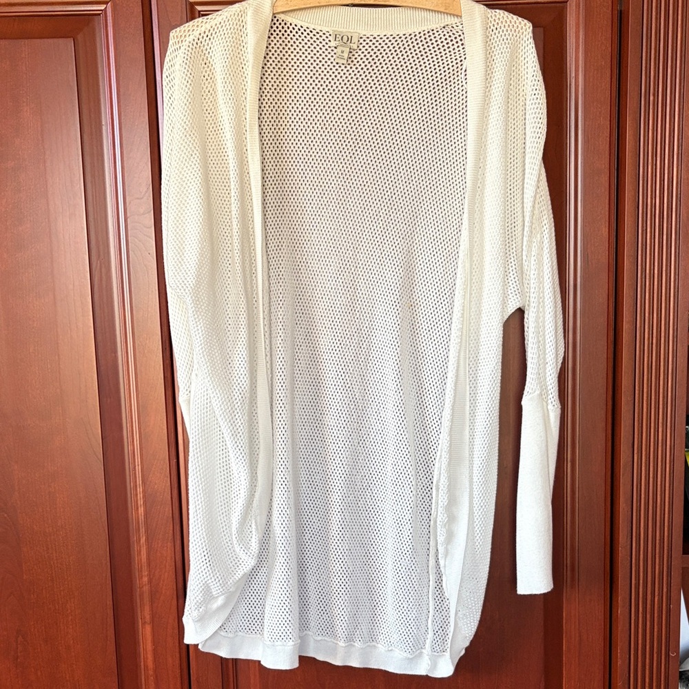 Kerrits White Open-Front Cardigan